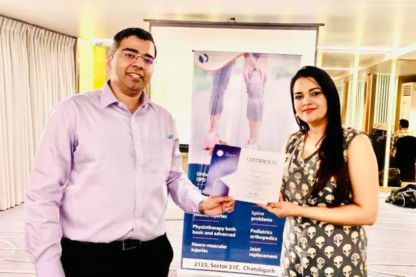 Image of Dr. Soonam Lathwal at a memorable event at Life Physiotherapy Clinic in Chandigarh